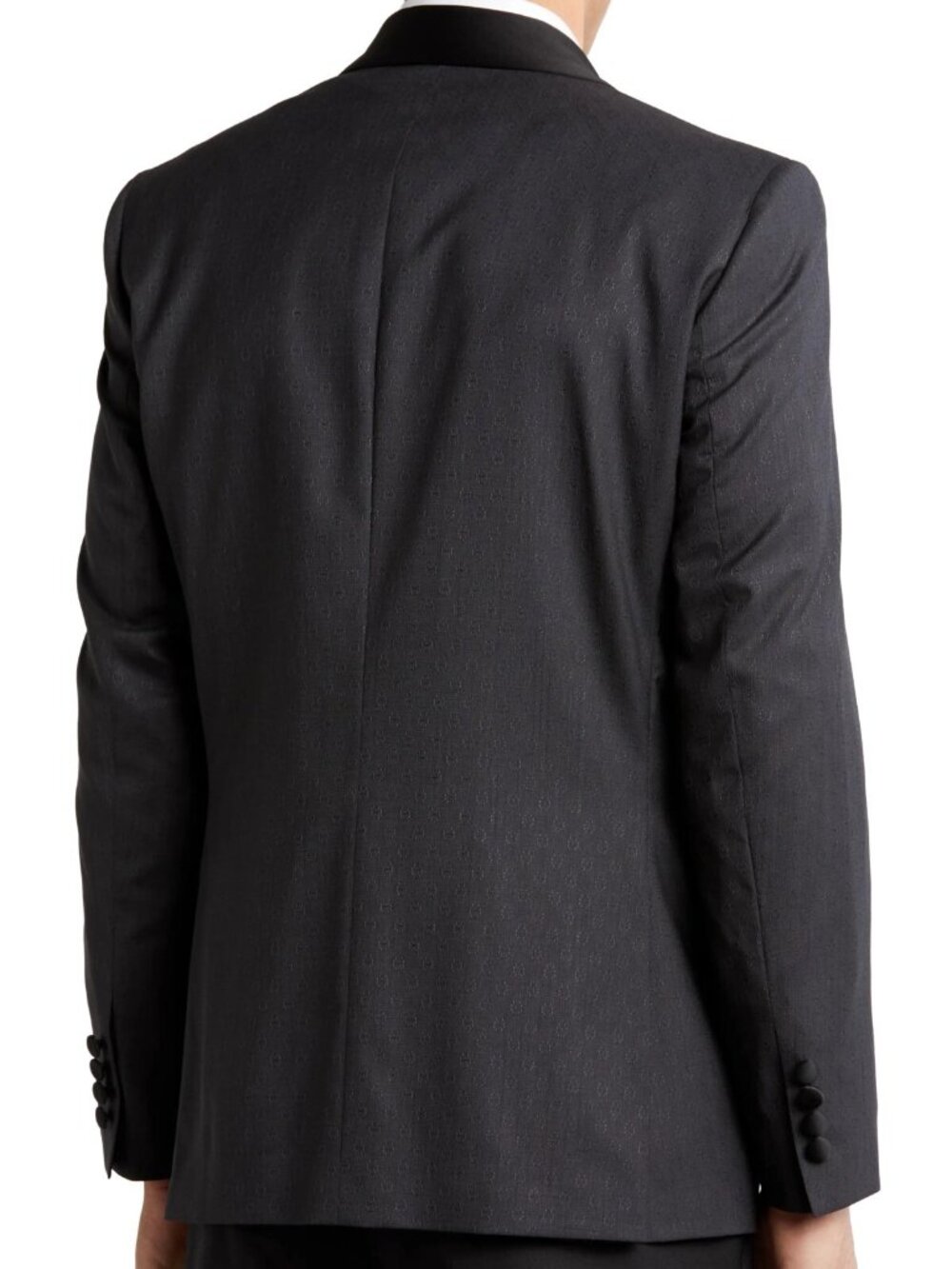 Ted Baker Josh Men's Wool Tuxedo Jacket Blazer Sport Coat Grey Size 40R - Picture 3 of 5
